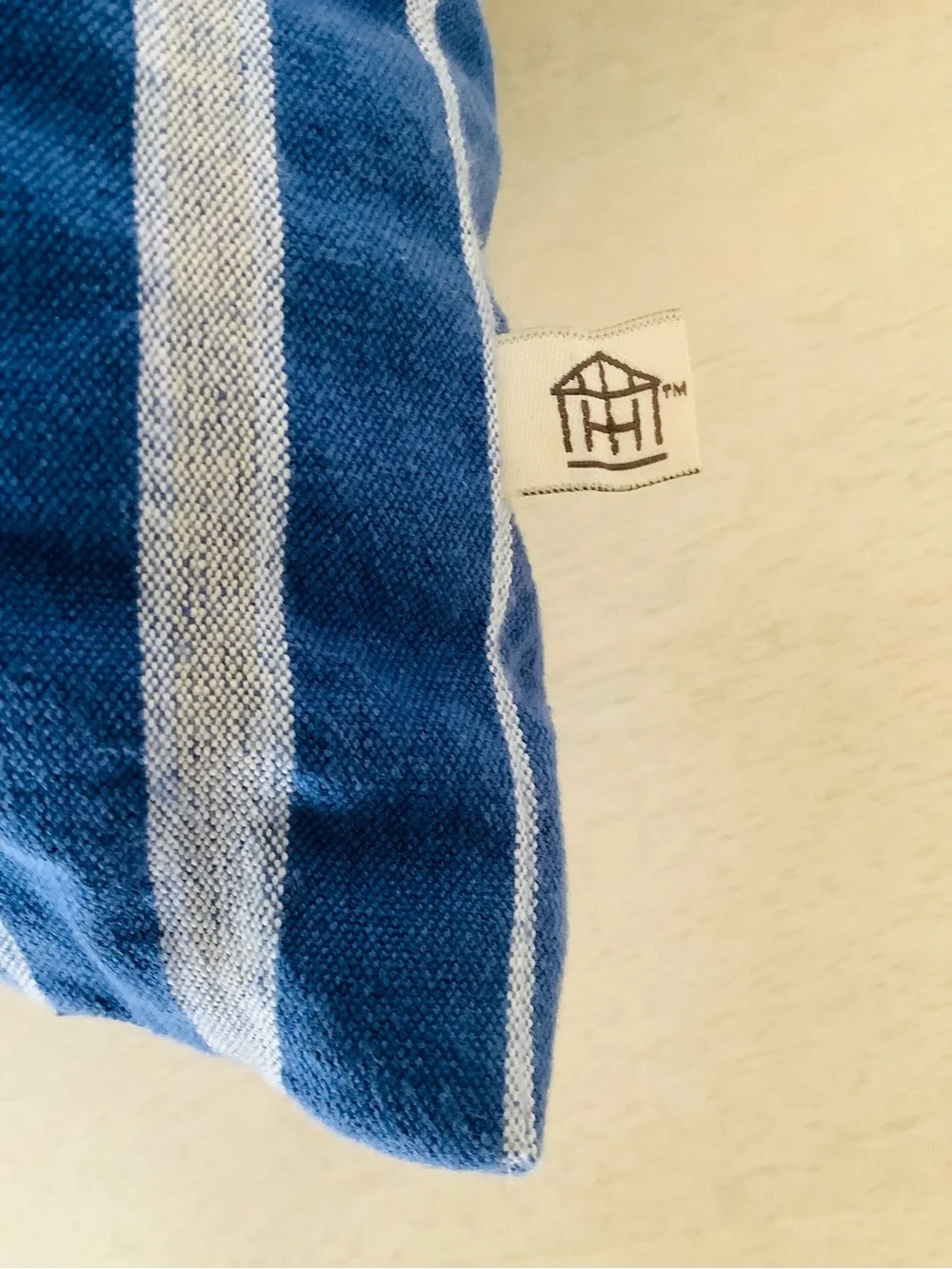 Hearth & Hand Magnolia Blue Stripe Seersucker Throw Pillow